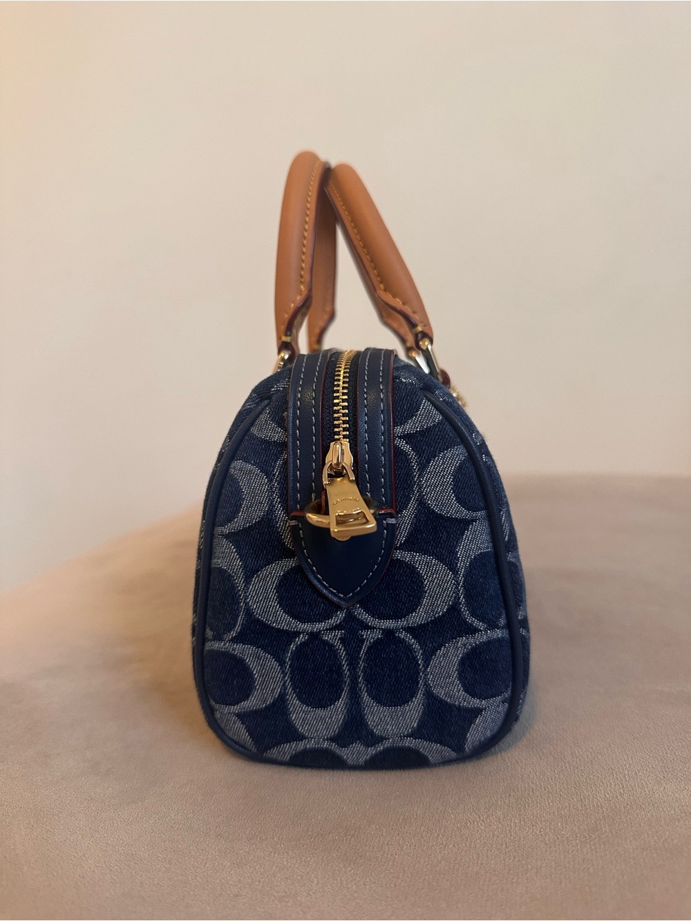 Coach Signature Denim Mini Rowan - Picture 8 of 14